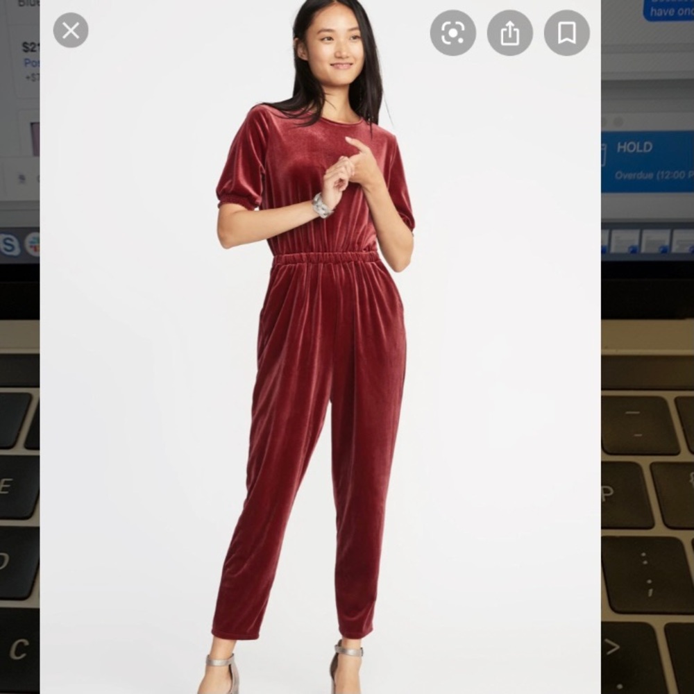 Old Navy Velvet Jumpsuit NWT